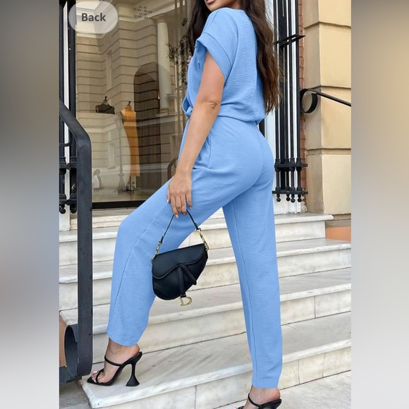 PrettyGarden Casual Short Sleeve Wide Leg Jumpsuit XL NWOT - Picture 9 of 10